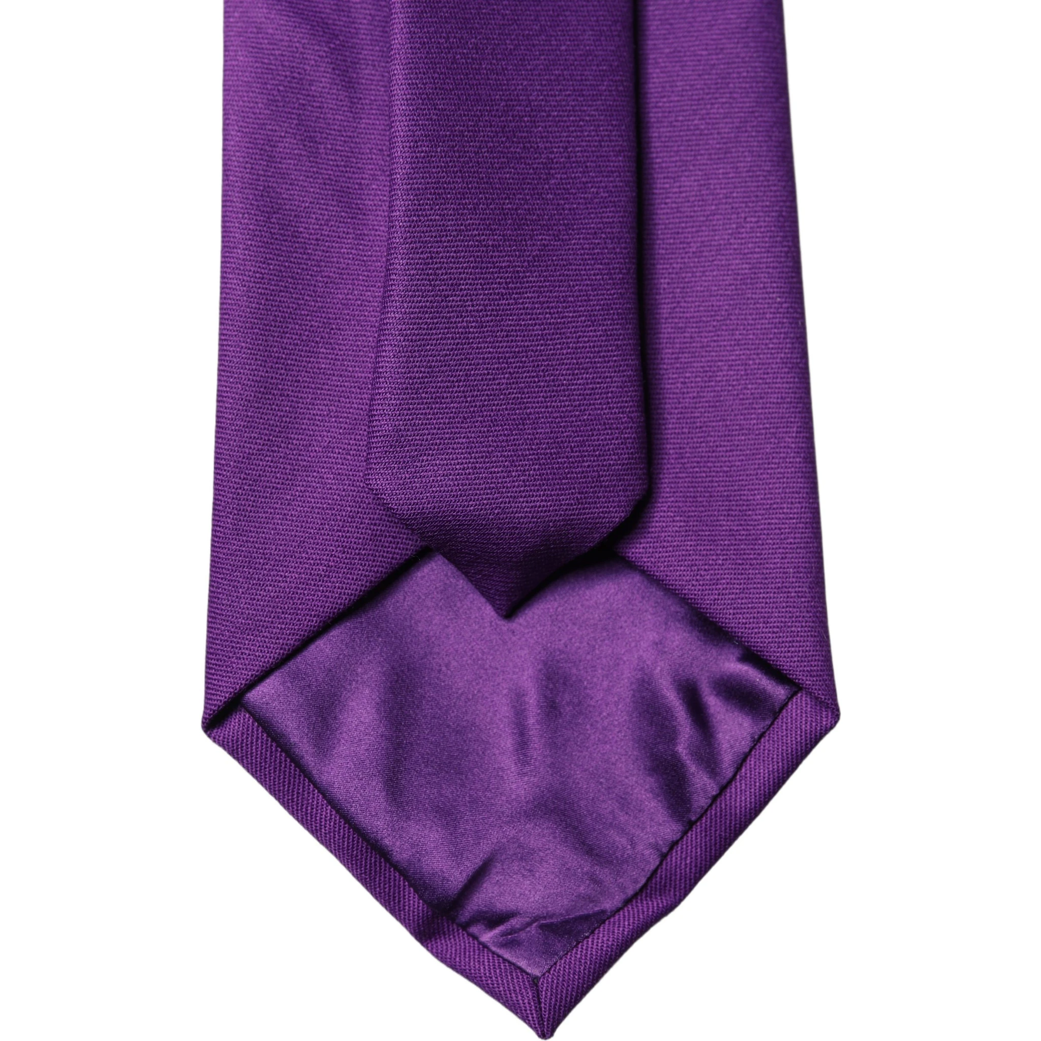 Purple Polyester Satin Adjustable Women Tied Necktie Tie