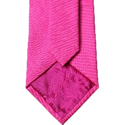 Neon Pink Solid Satin Silk Adjustable Women Necktie Tie