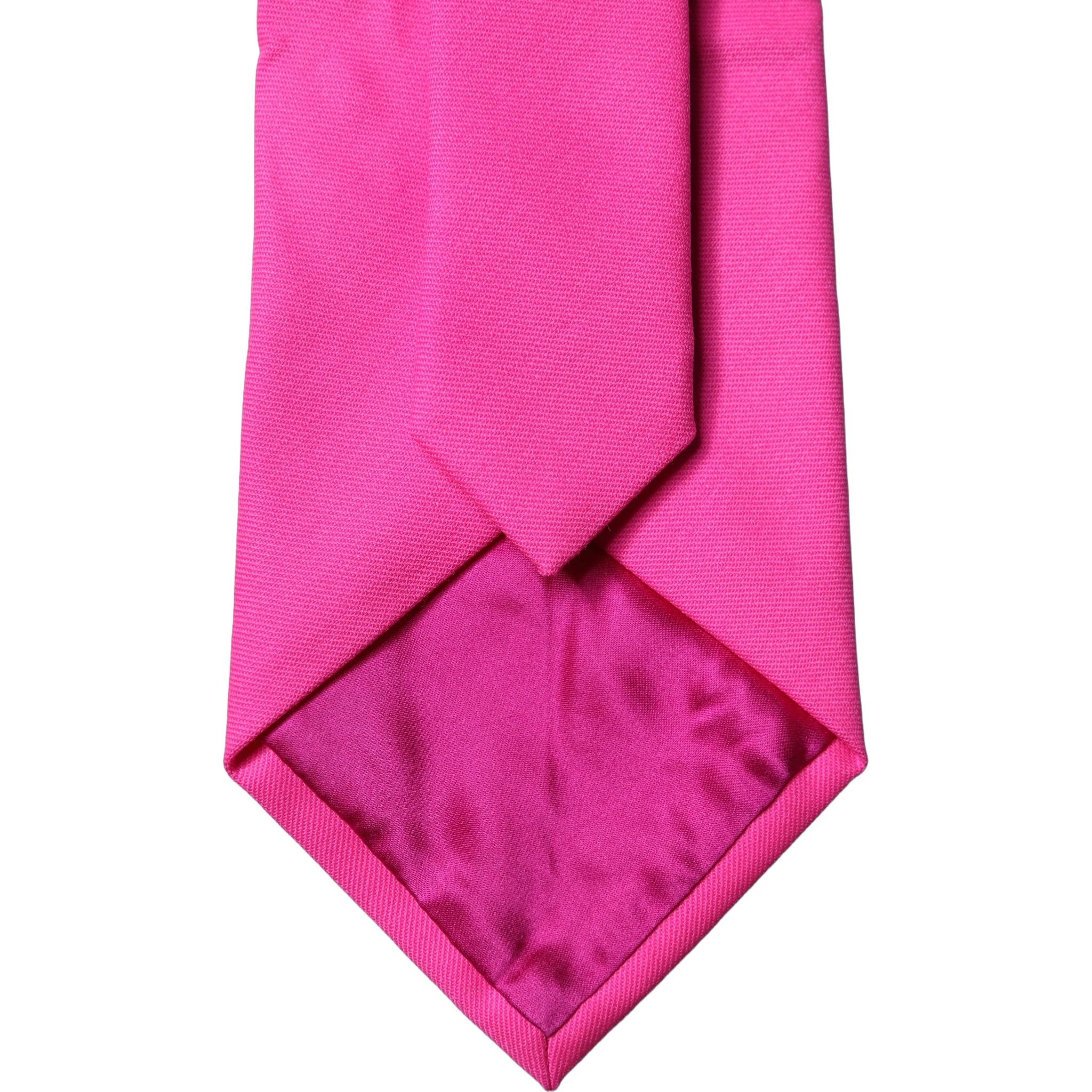 Neon Pink Solid Satin Silk Adjustable Women Necktie Tie