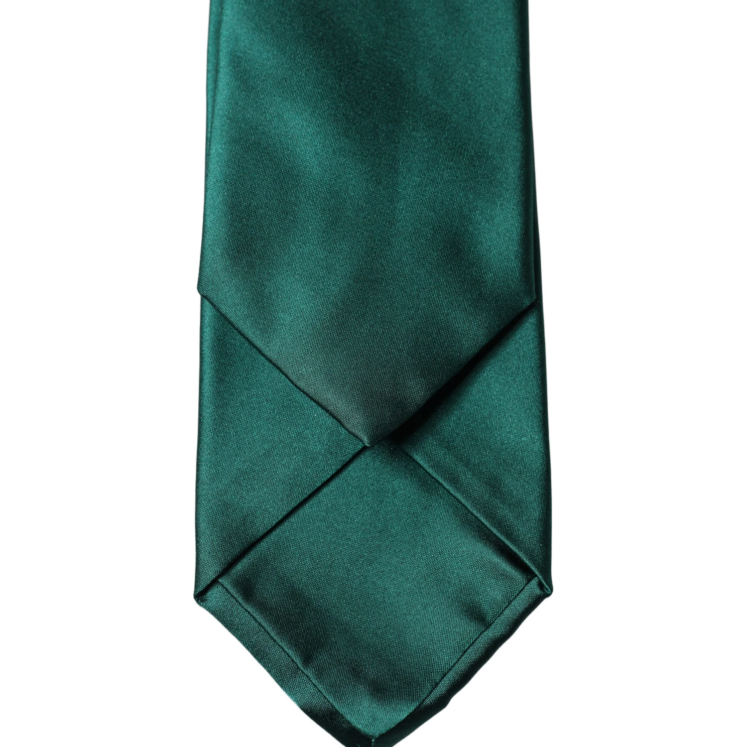 Dark Green Satin Silk Adjustable Women Tied Necktie Tie
