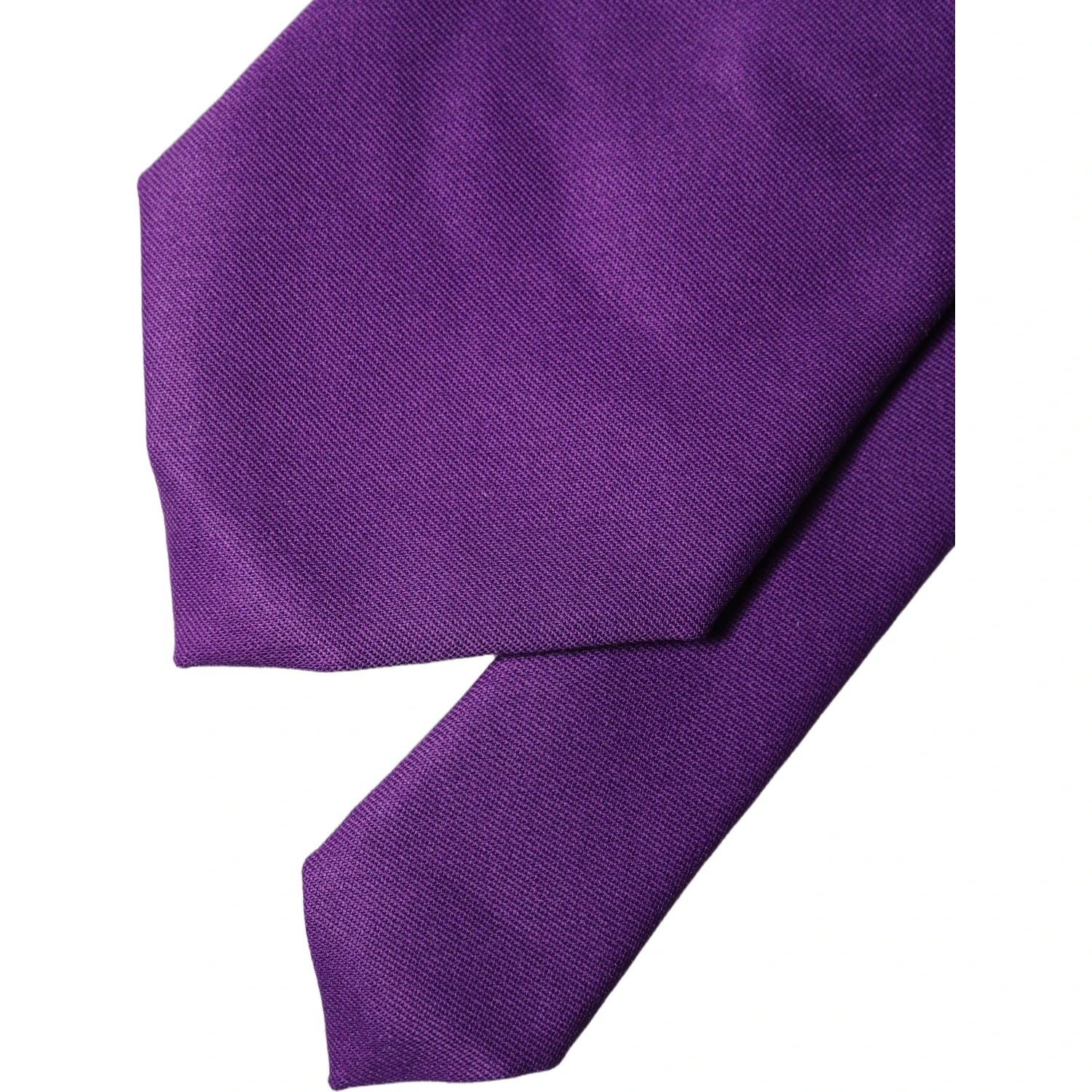 Purple Polyester Satin Adjustable Women Tied Necktie Tie