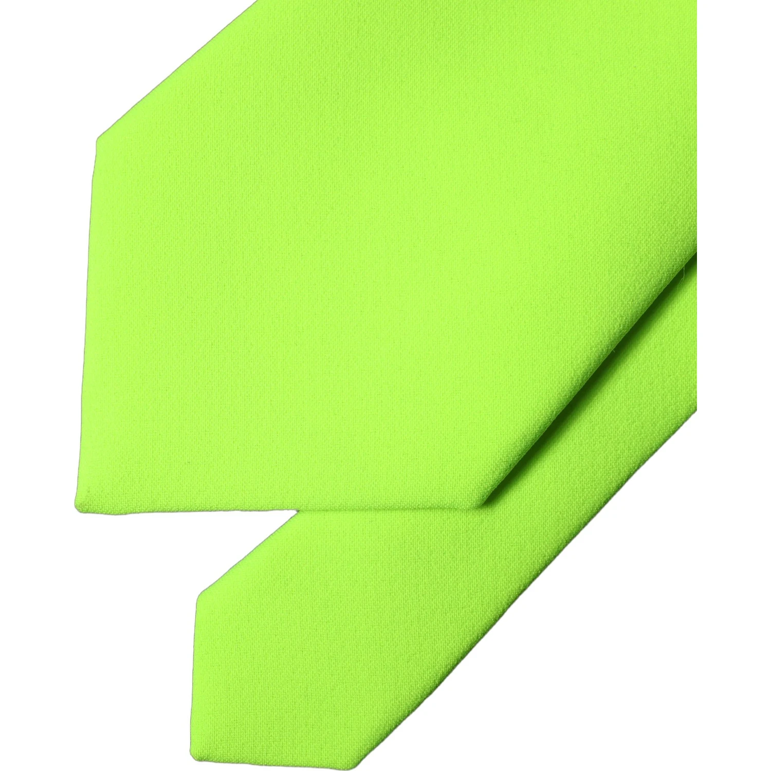 Neon Green Polyester Adjustable Women Tied Necktie Tie