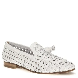 White Calf Leather Bos Taurus Slip-On Loafers
