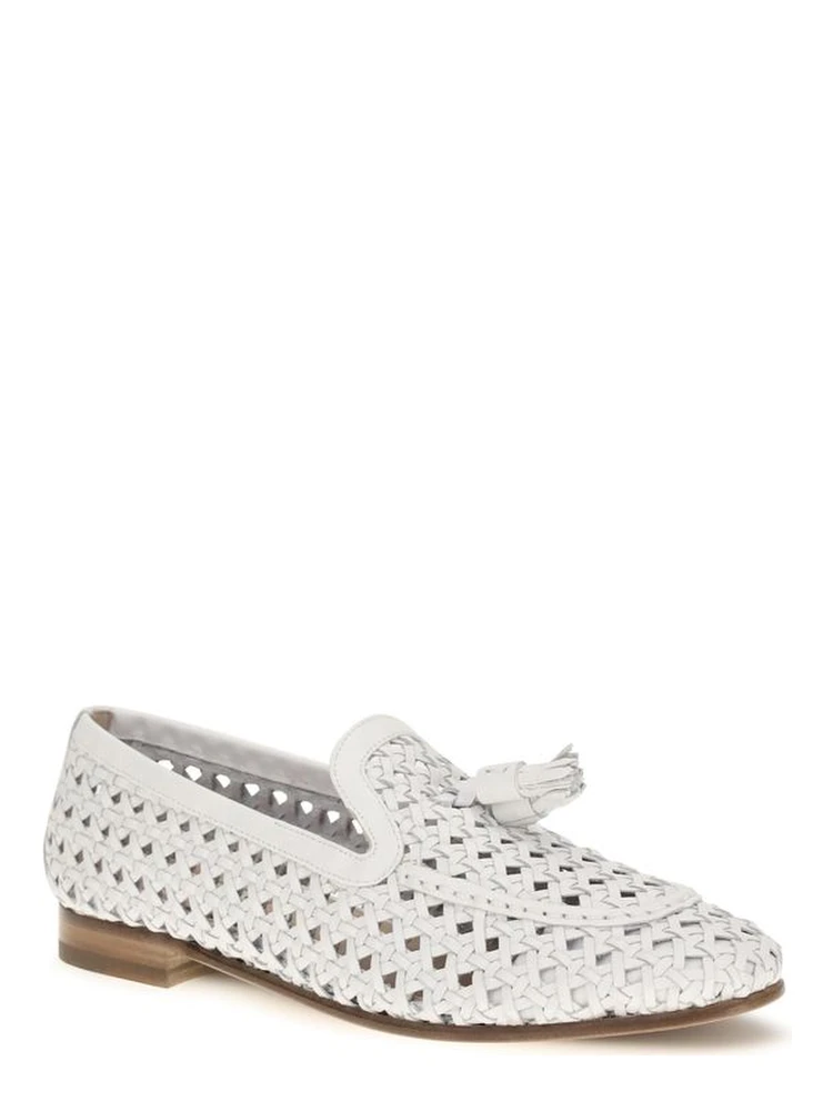 White Calf Leather Bos Taurus Slip-On Loafers alternative