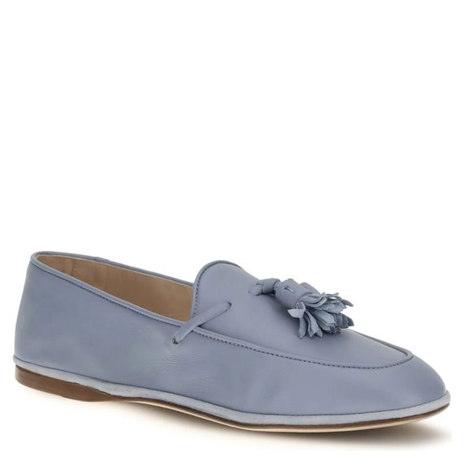 Blue Calf Leather Bos Taurus Slip-On Loafers