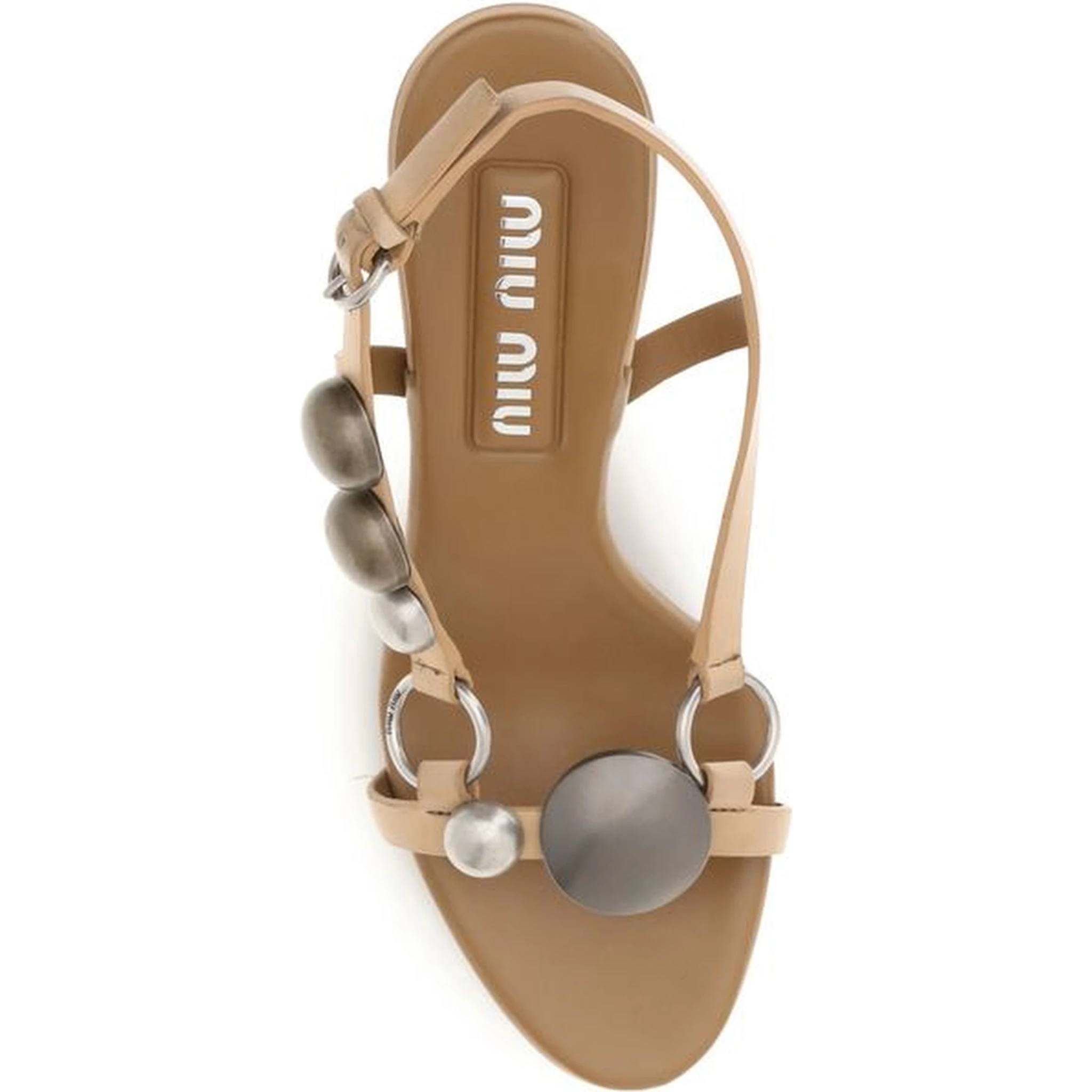 Brown Calf Leather Bos Taurus Stiletto Heel Sandals