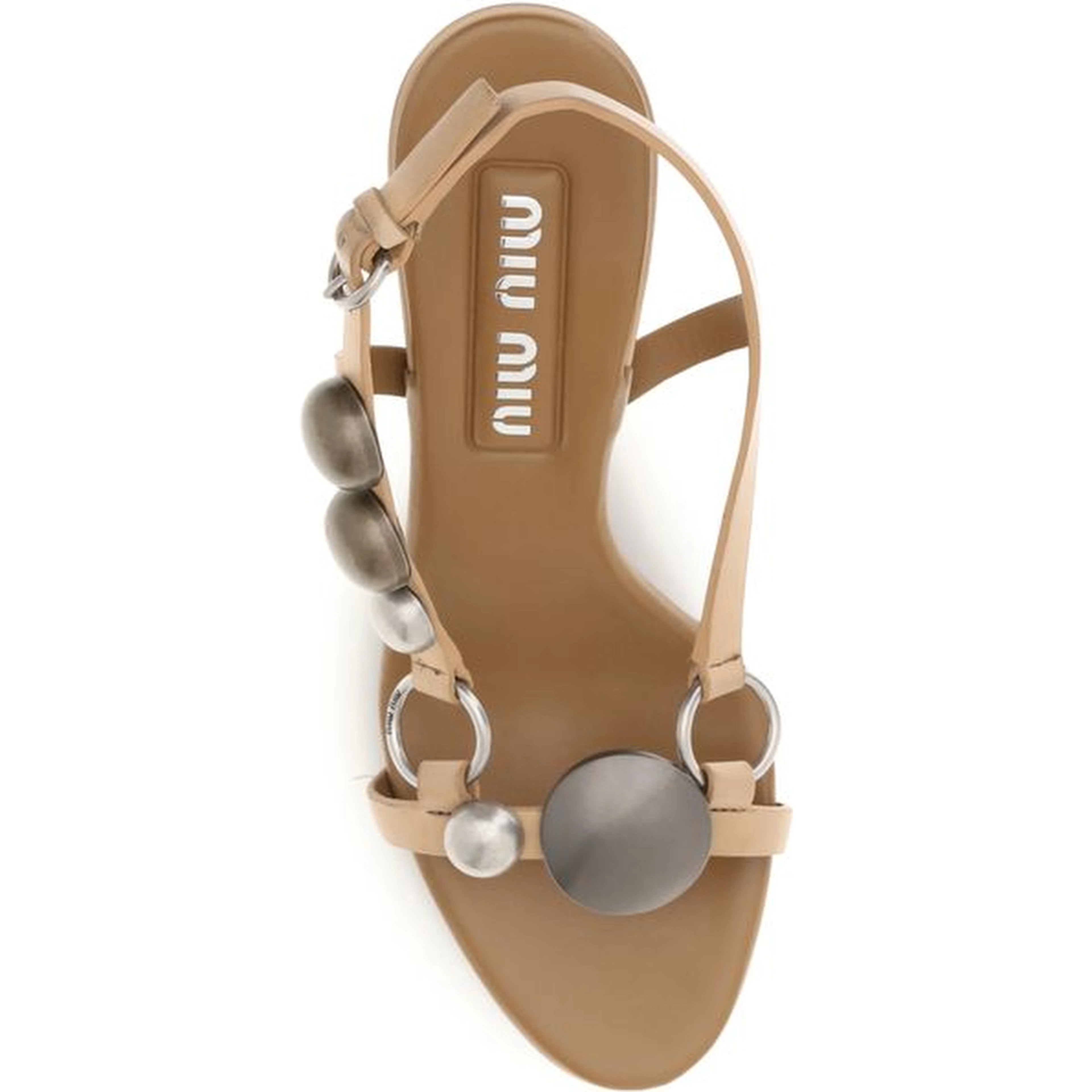 Brown Calf Leather Bos Taurus Stiletto Heel Sandals