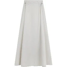 Gray Elastane Long Skirt