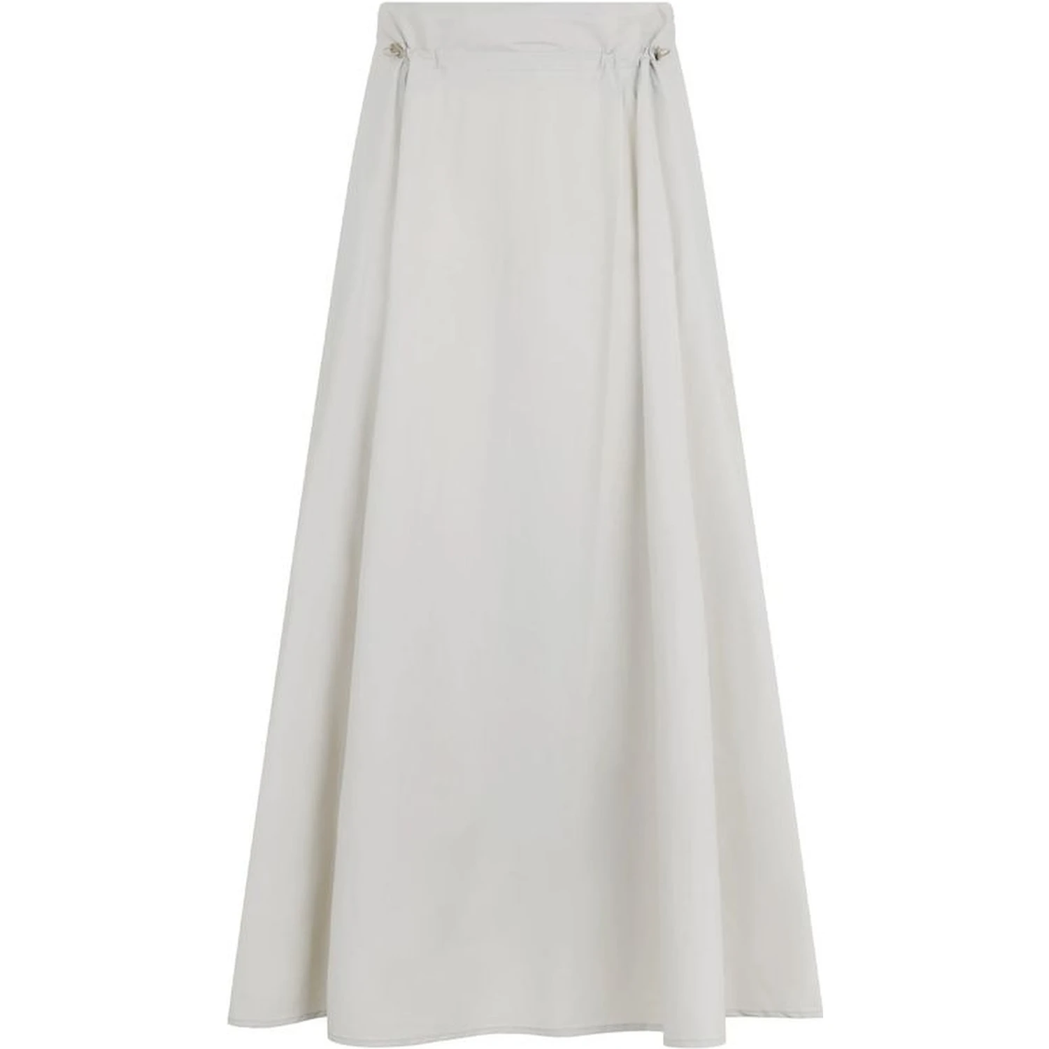 Gray Elastane Long Skirt