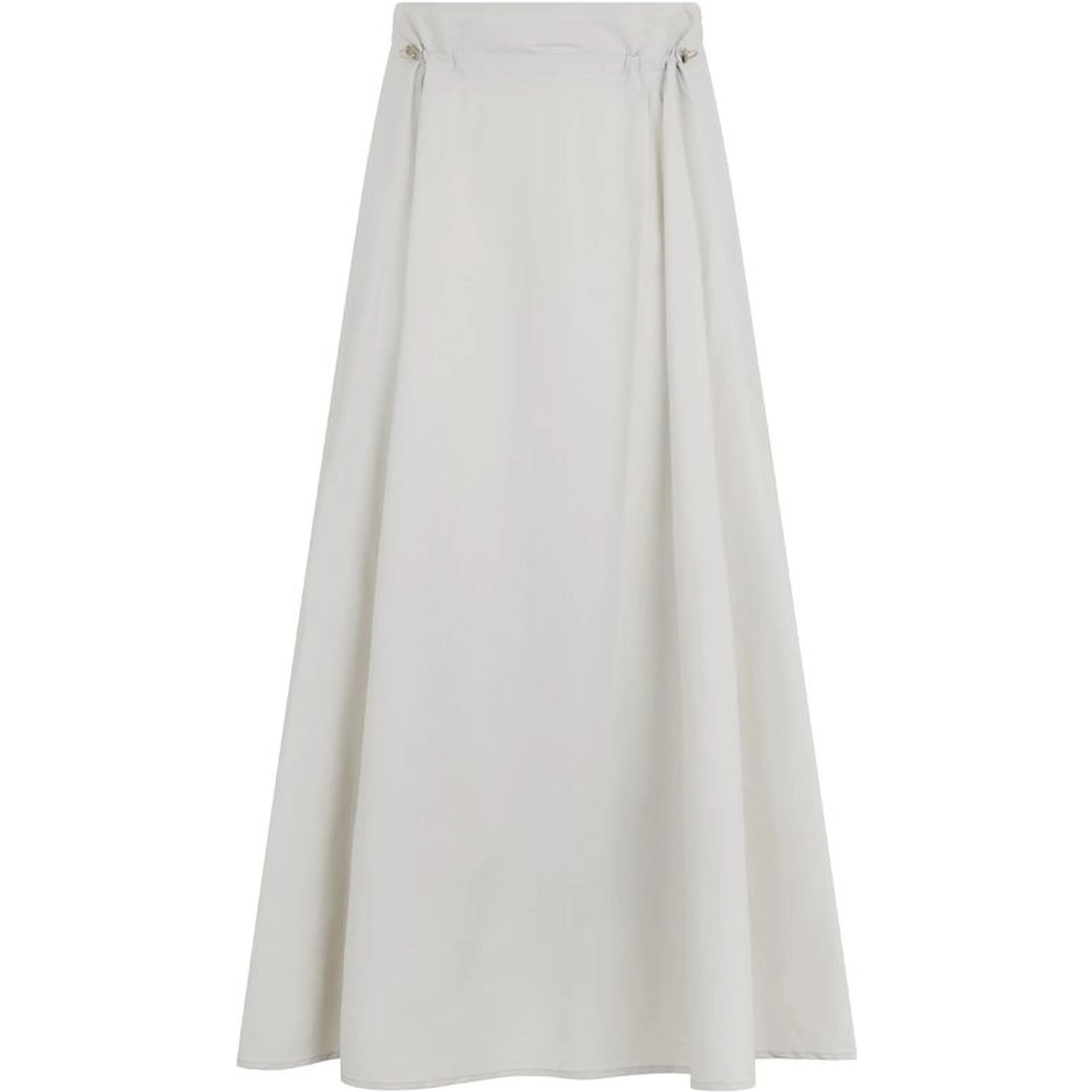 Gray Elastane Long Skirt