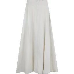 Gray Elastane Long Skirt