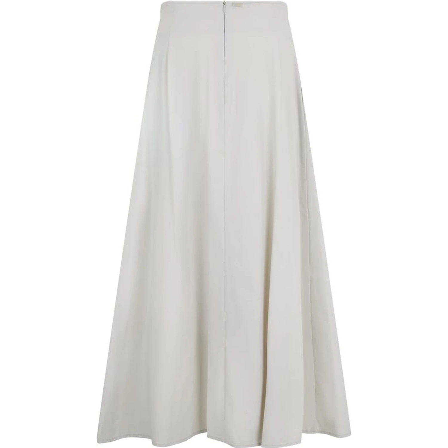 Gray Elastane Long Skirt