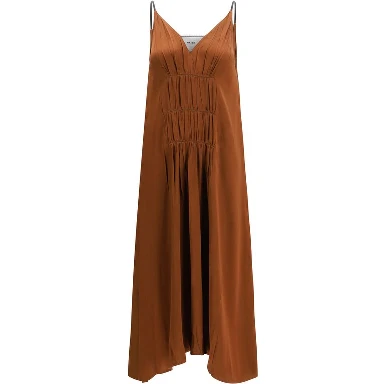 Brown Acetate Cocktail Dress