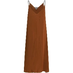 Brown Acetate Cocktail Dress