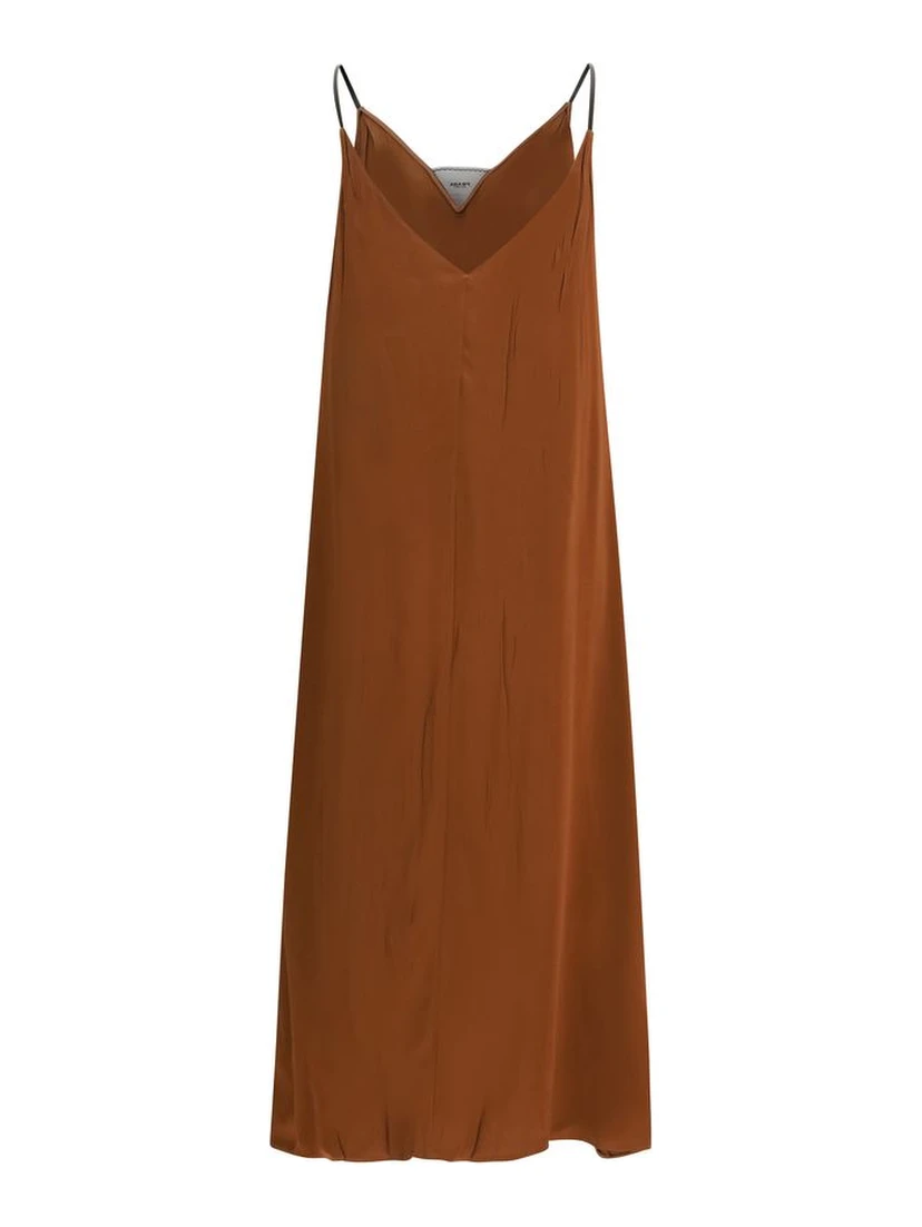 Brown Acetate Cocktail Dress
