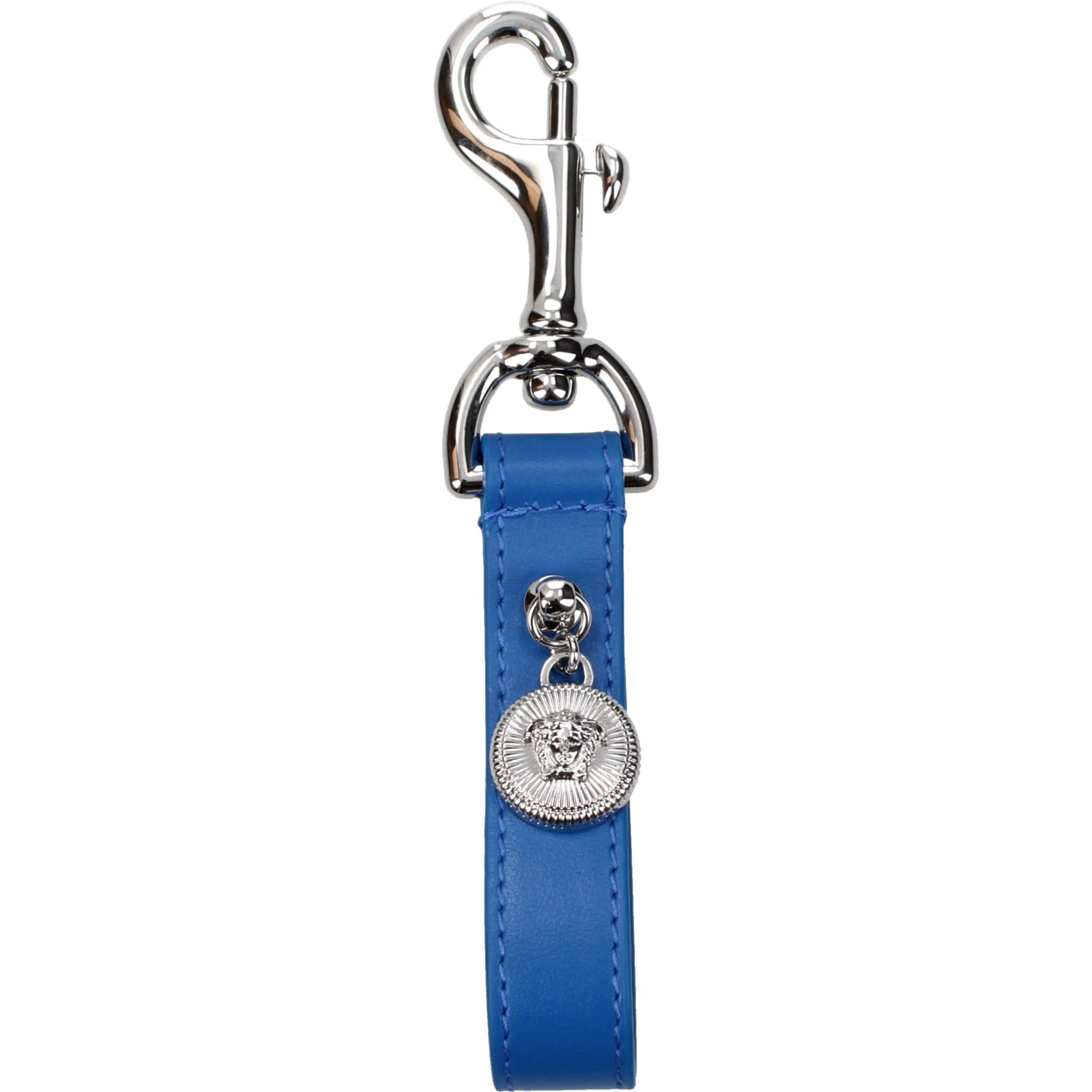 Blue Leather Keychain