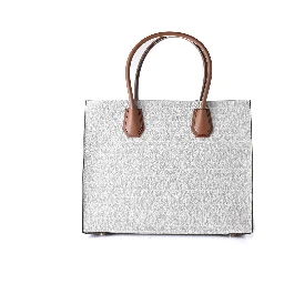 Gray Leather Handbag