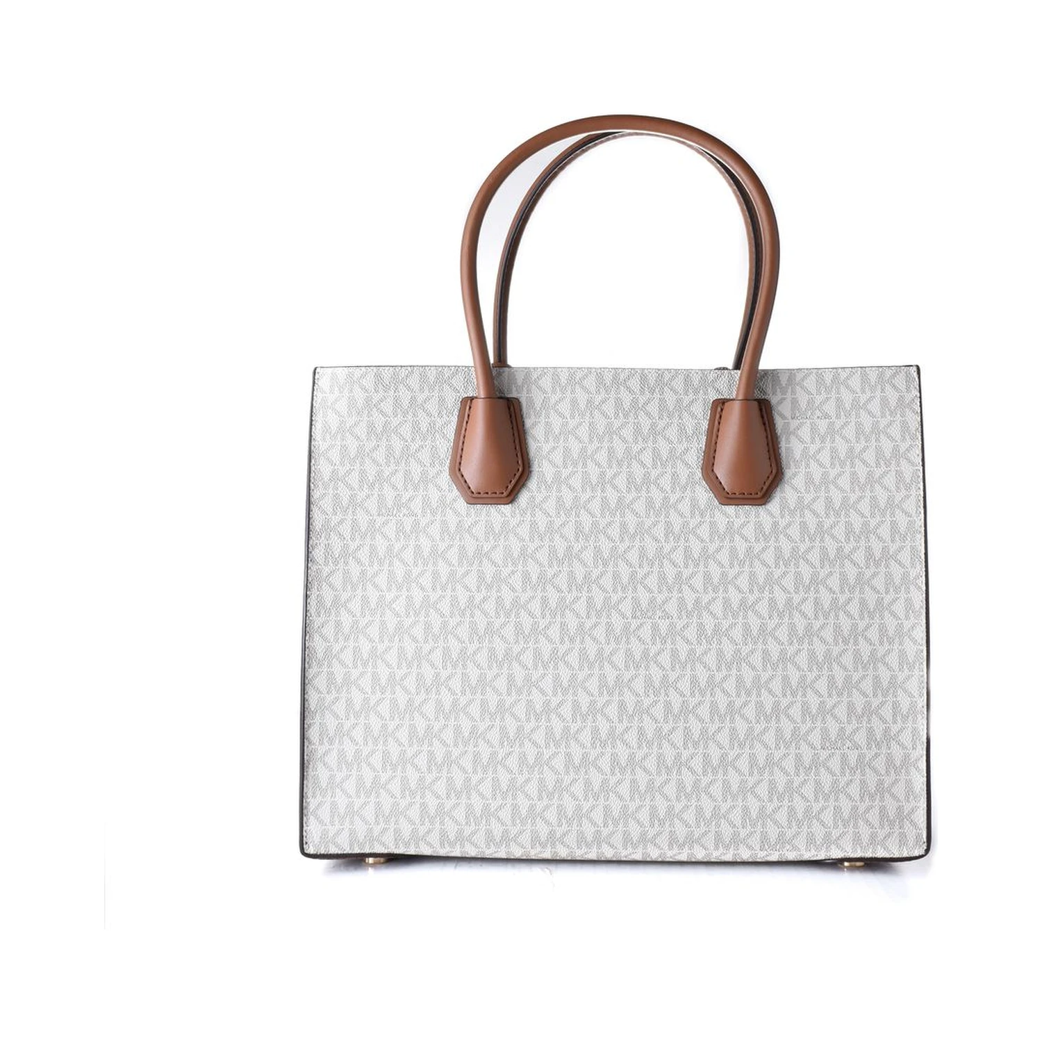 Gray Leather Handbag