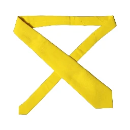 Yellow Solid Polyester Adjustable Women Tied Necktie Tie