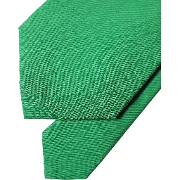 Green Solid Silk Cotton Adjustable Women Necktie Tie