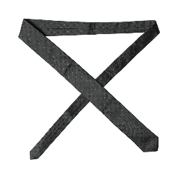Black Geometric Silk Adjustable Men Tied Necktie Tie