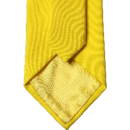 Yellow Solid Polyester Adjustable Women Tied Necktie Tie