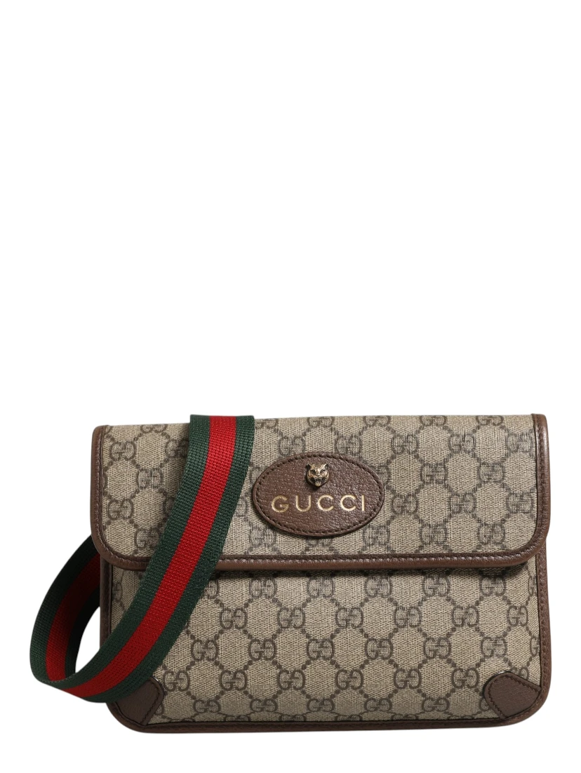 Supreme Monogram Neo Vintage Web Belt Bag Brown