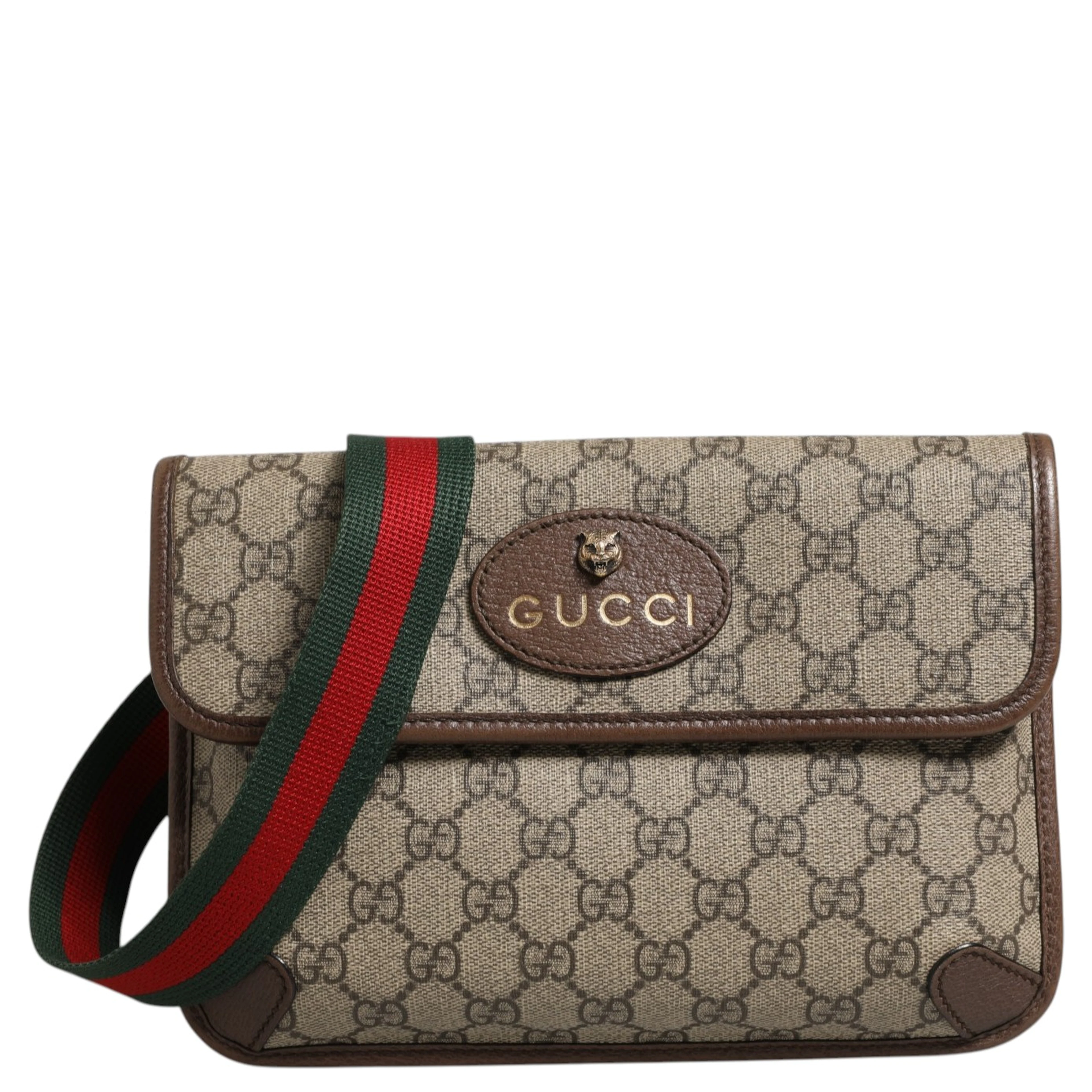 Supreme Monogram Neo Vintage Web Belt Bag Brown