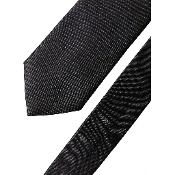 Black Solid Silk Satin Wide Adjustable Men Necktie Tie
