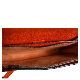 Jackie Soft Flap Shoulder Bag Leather Orange