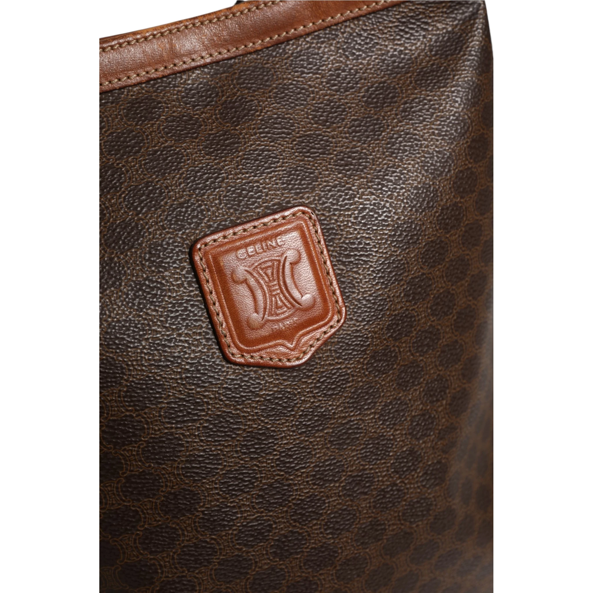 Macadam Canvas Shoulder Tote Bag