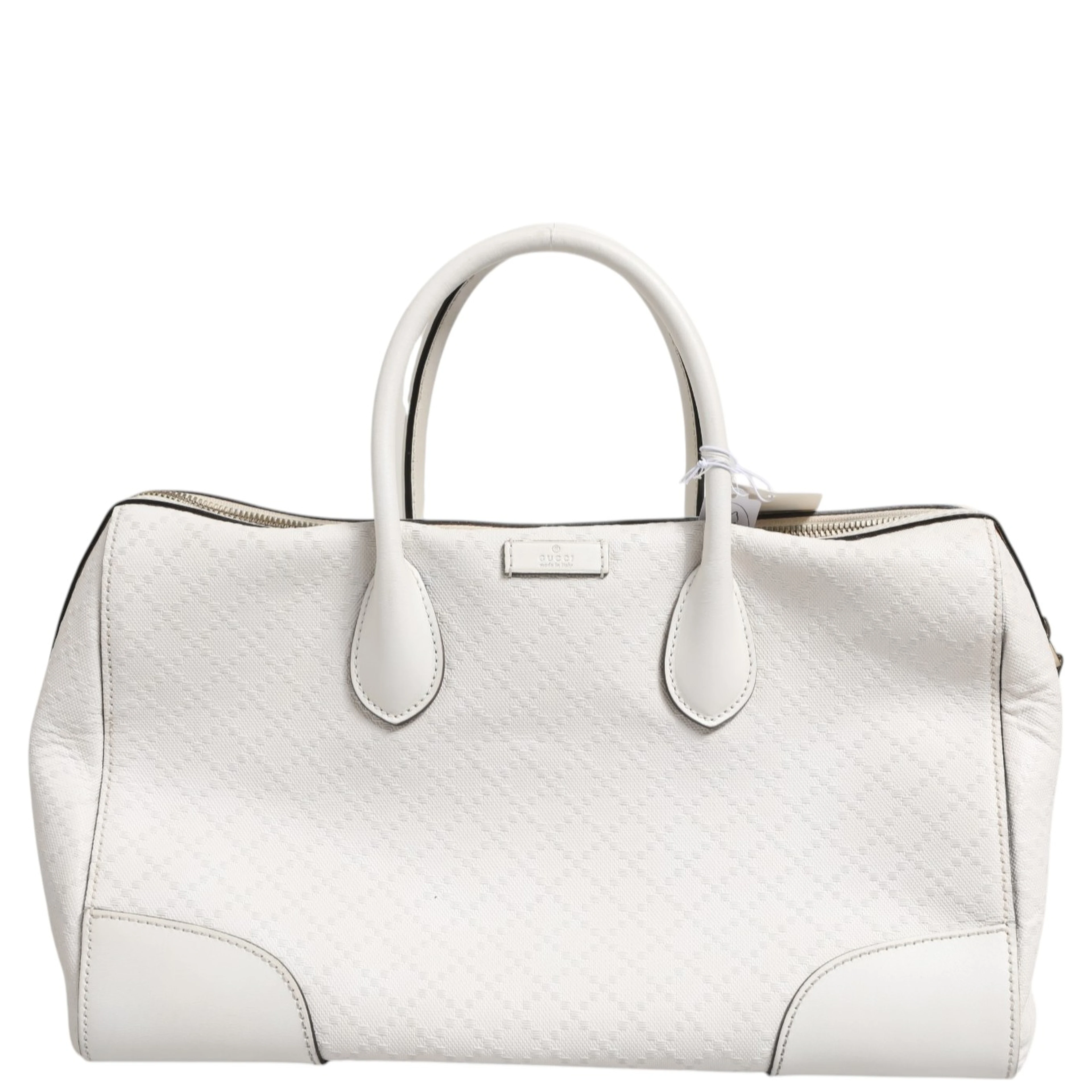 Medium Diamante Leather Boston Bag