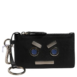 Vitello Liberty Studded Coin Pouch Key Case Ardesia