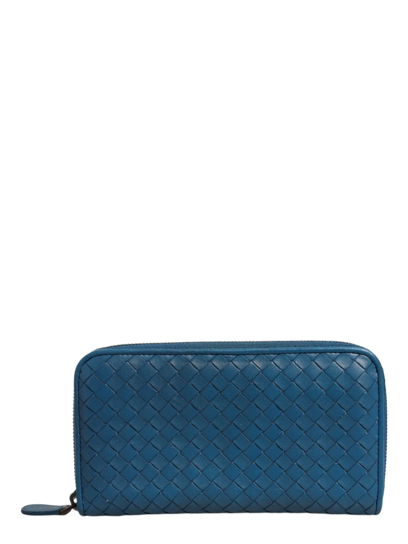 Intrecciato Zip Around Wallet