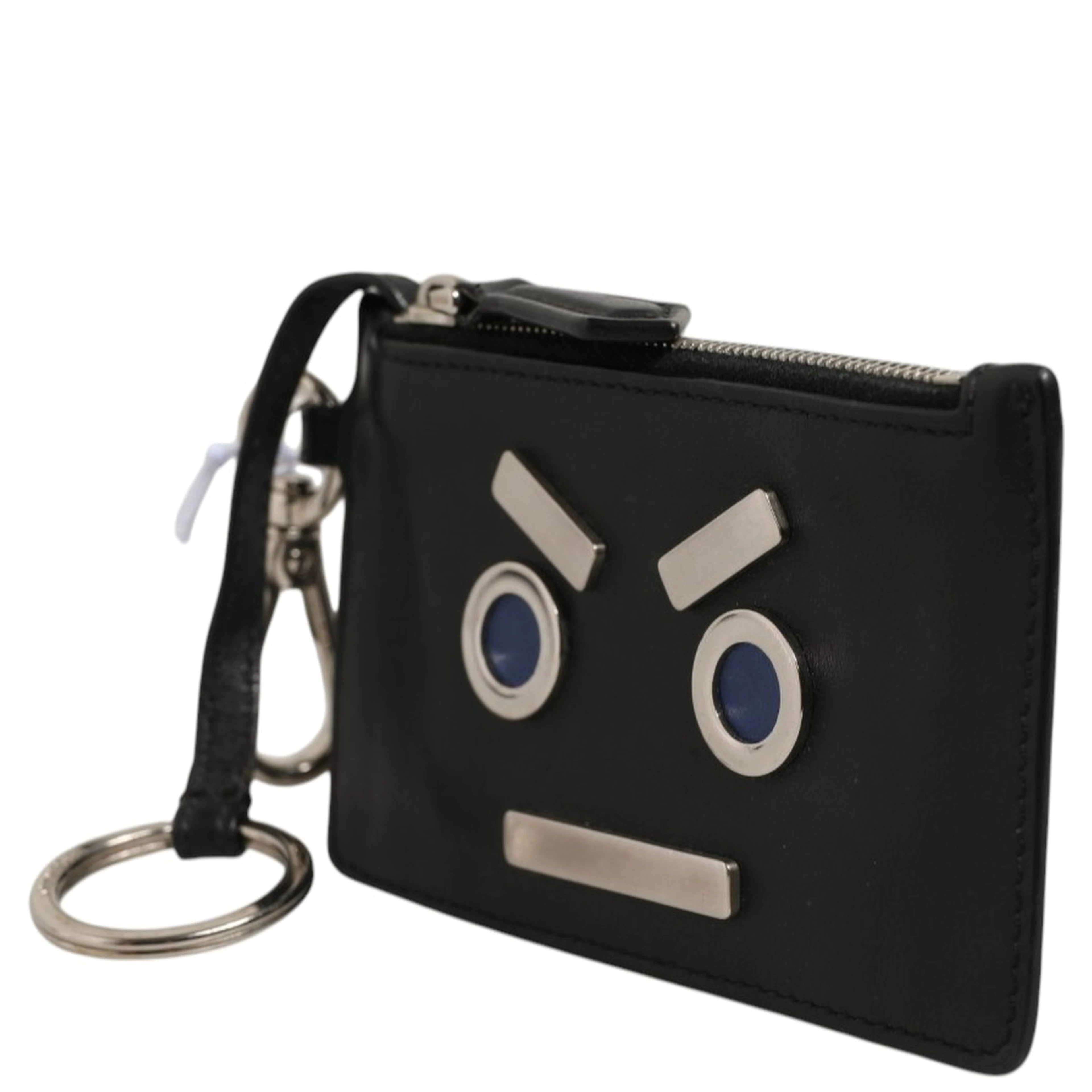 Vitello Liberty Studded Coin Pouch Key Case Ardesia