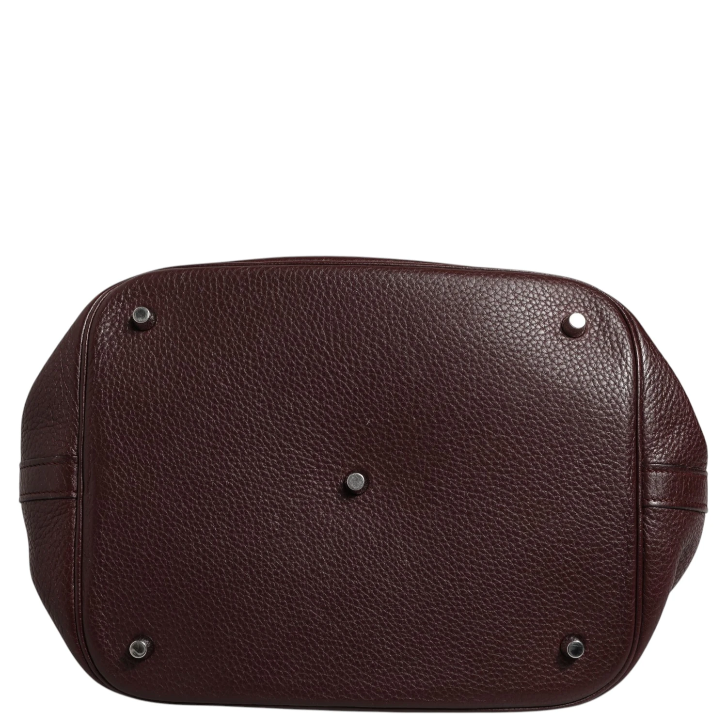 Picotin Taurillon Clemence Chocolate Handbag