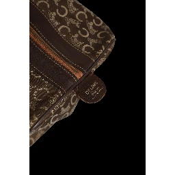 Dark brown and Gold logo duffel