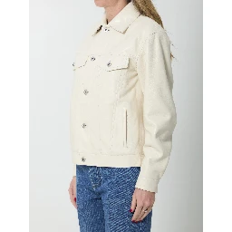 Intrecciato leather jacket