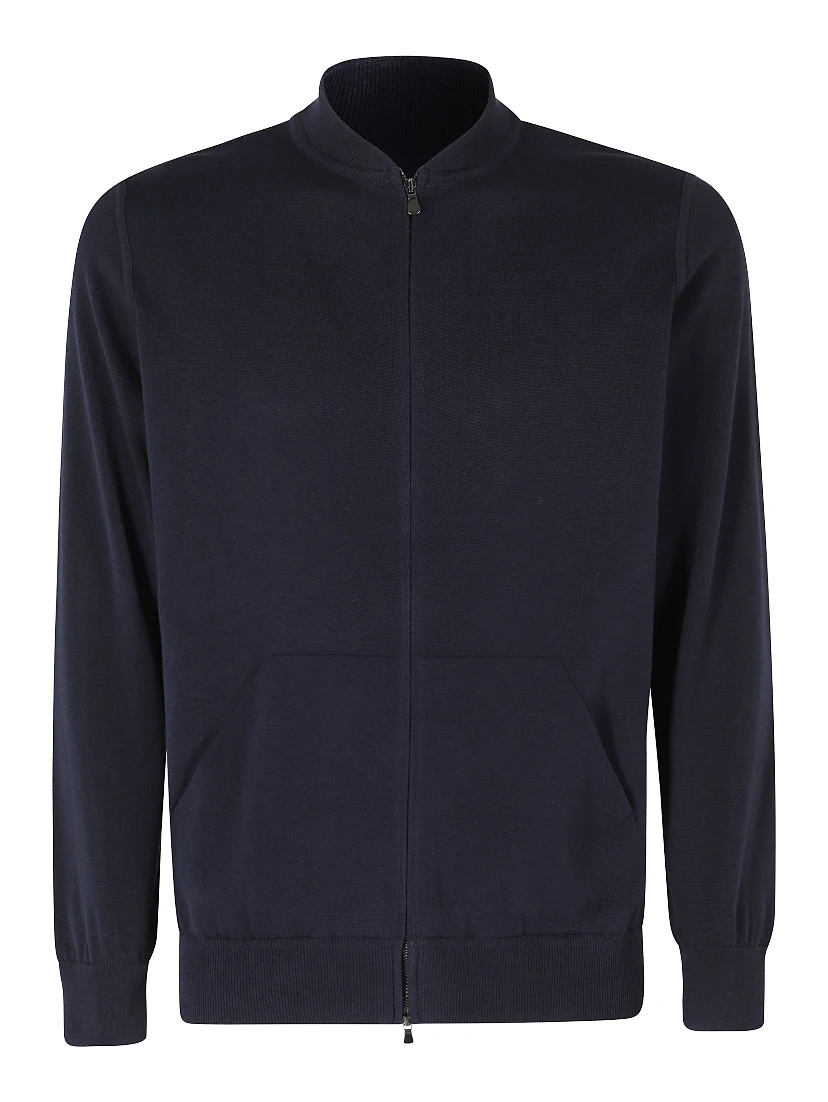 MAGLIA BOMBER ZIP CREPE COTONE
