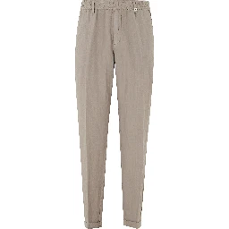 PANTA LACCIO LINO ELASTICO IN VITA