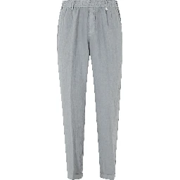 PANTA LACCIO LINO ELASTICO IN VITA