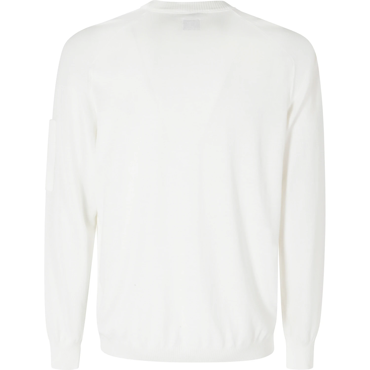COTTON CREPE CREWNECK LENS SWEATER