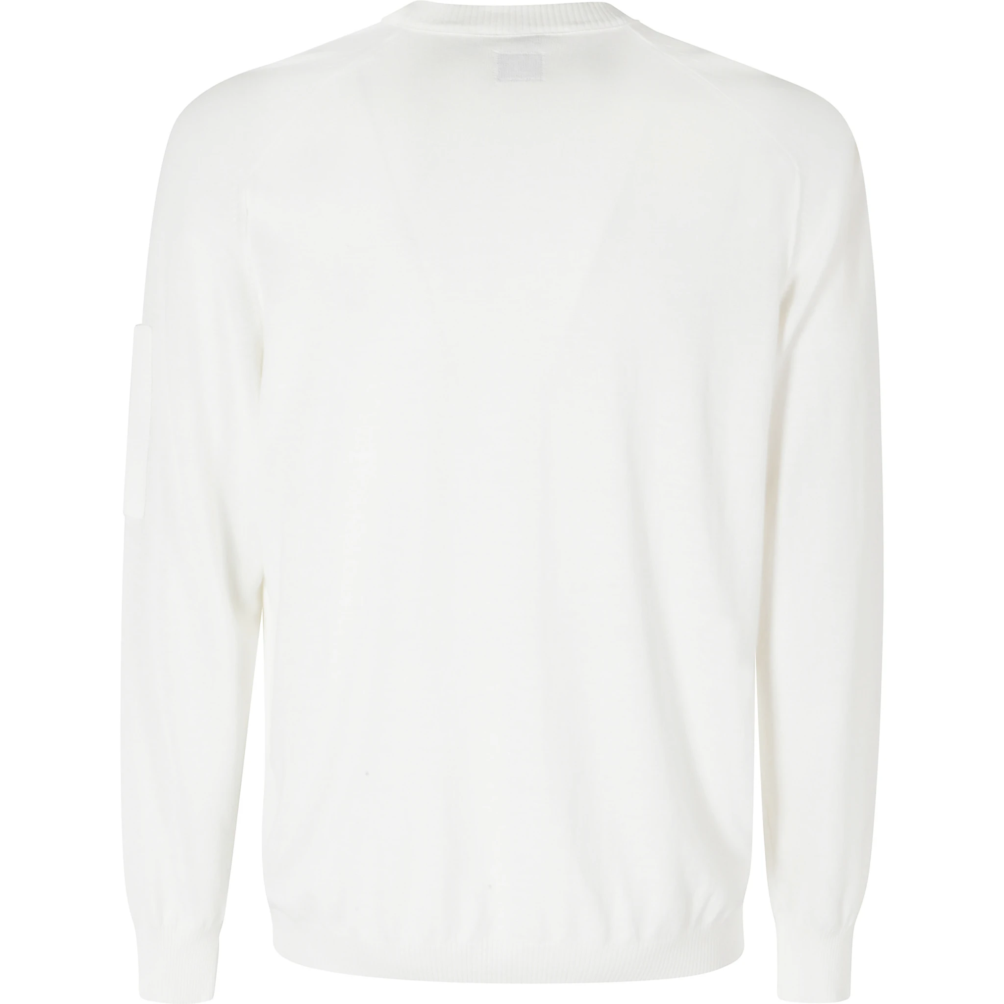 COTTON CREPE CREWNECK LENS SWEATER