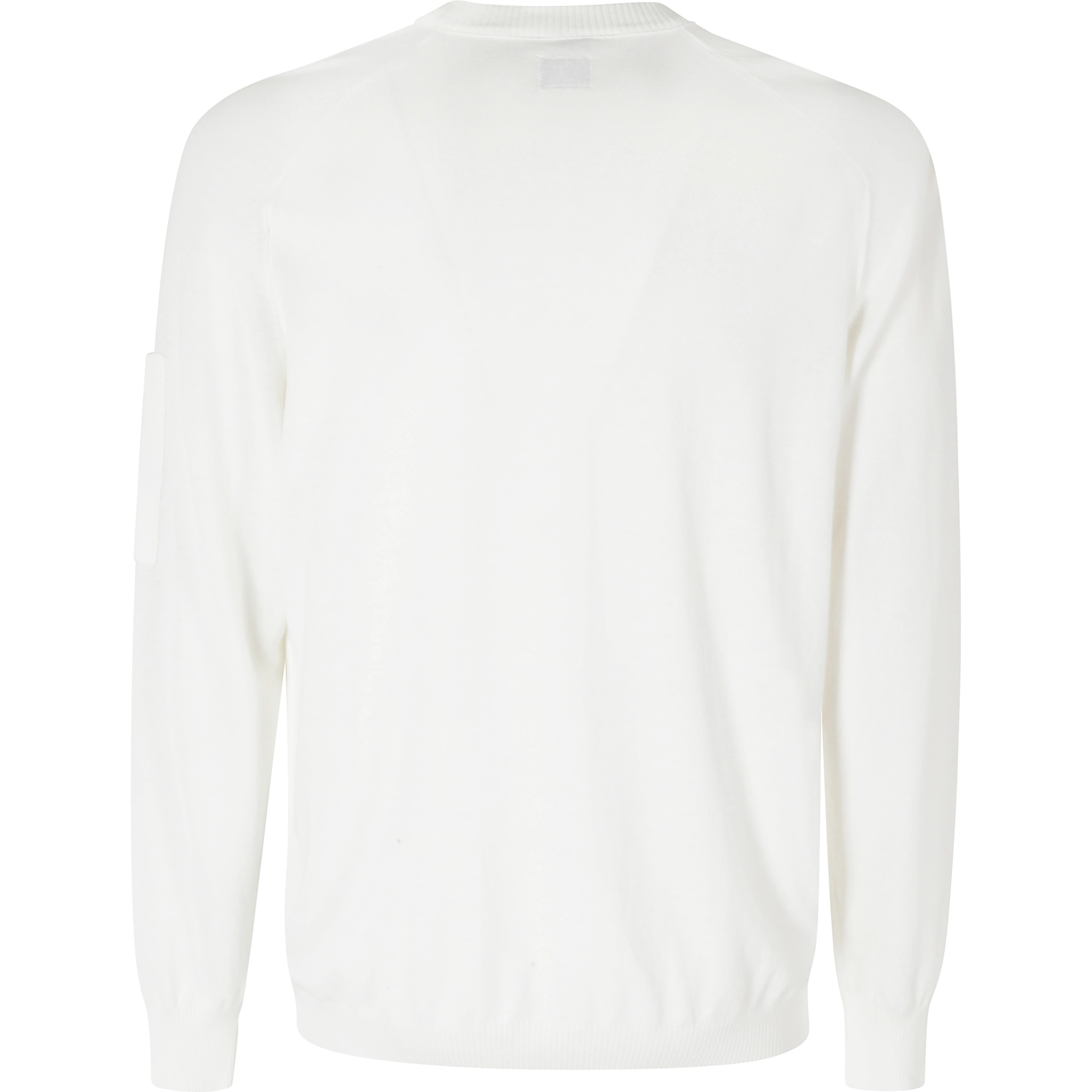 COTTON CREPE CREWNECK LENS SWEATER
