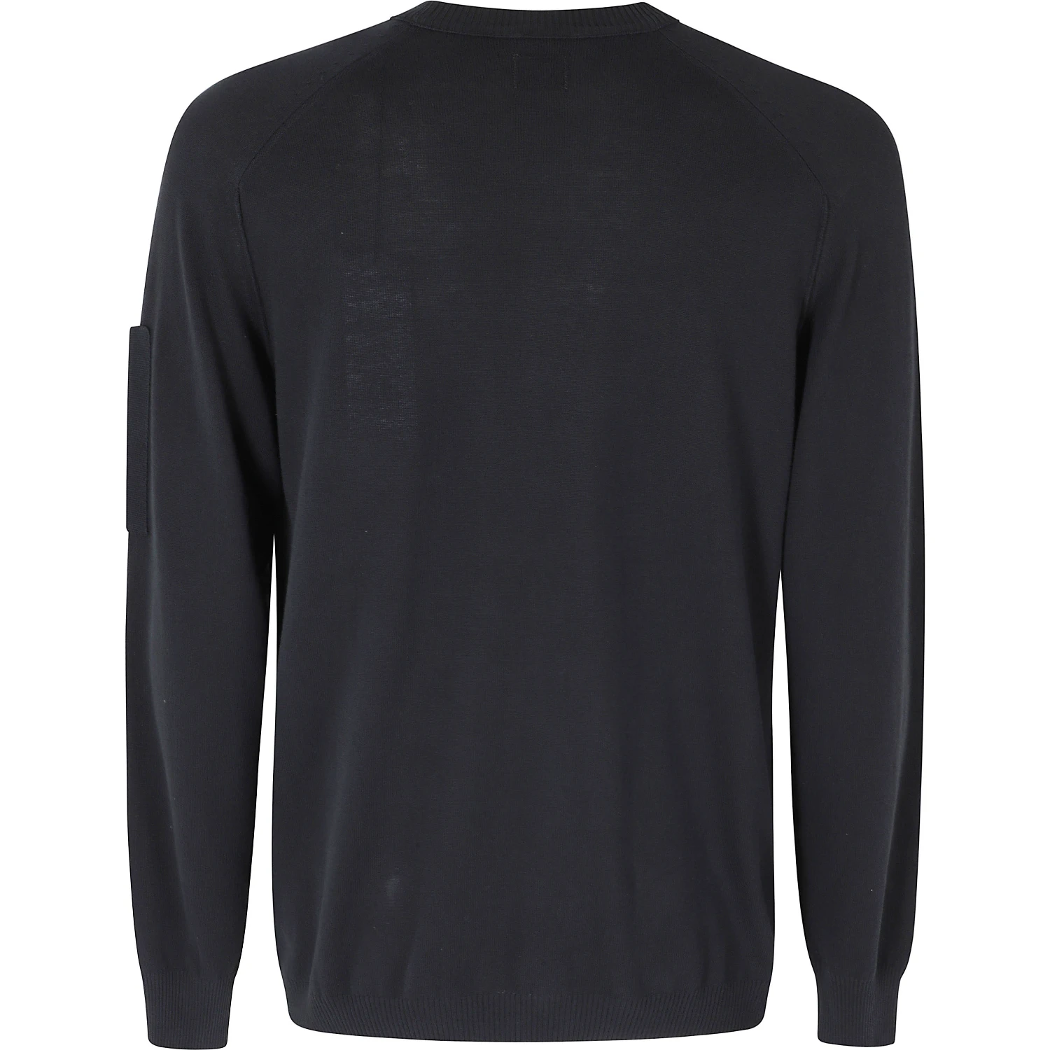 COTTON CREPE CREWNECK LENS SWEATER