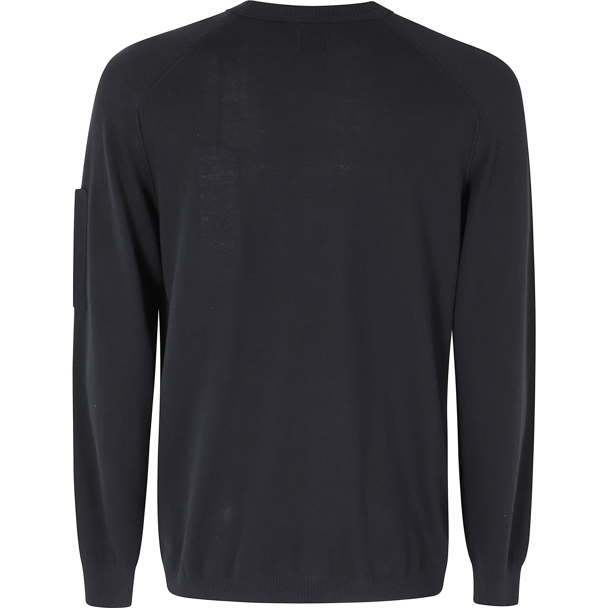 COTTON CREPE CREWNECK LENS SWEATER