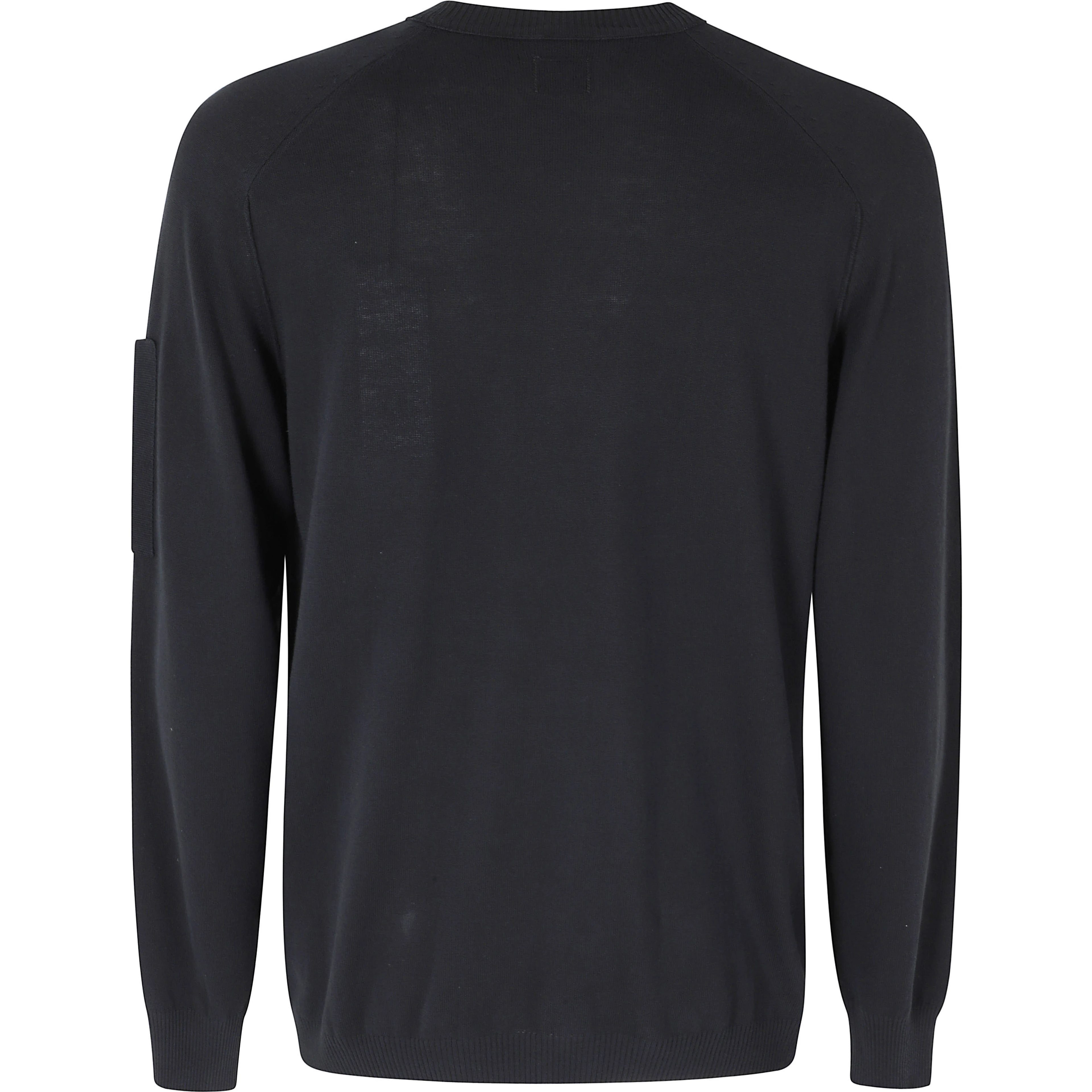 COTTON CREPE CREWNECK LENS SWEATER