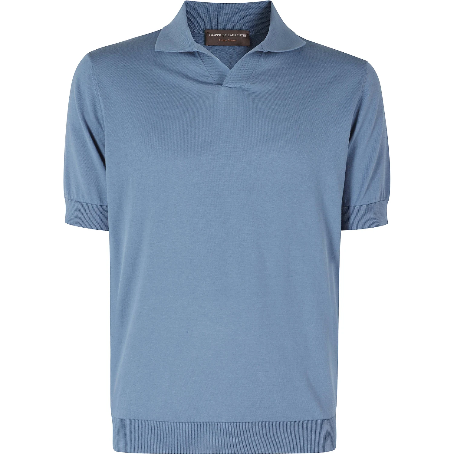 POLO COLLO SKIPPER COTONE CREPE