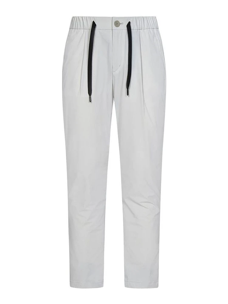 Gray Elastane Casual Pants