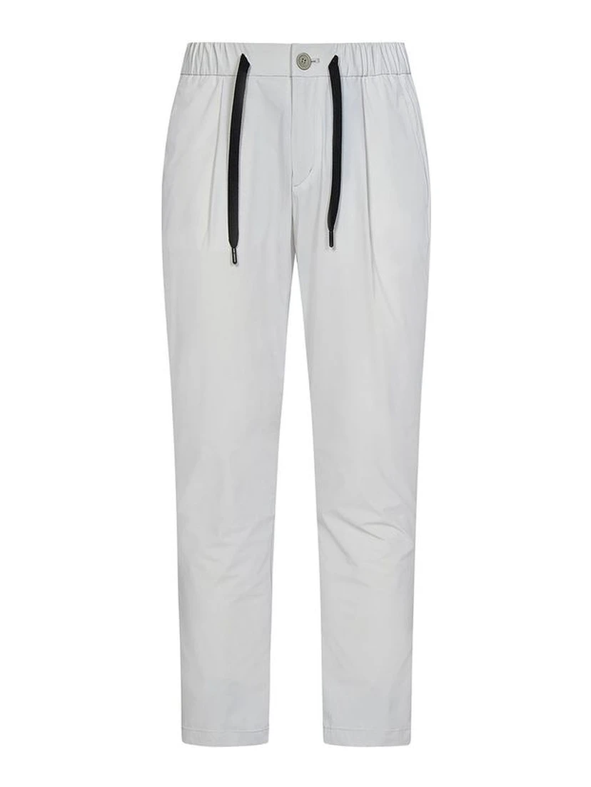 Gray Elastane Casual Pants